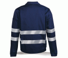 488CCRTOPAM Chaqueta azul marino algodón con bandas reflectantes 245 g.